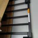 Babelio Baby Gate for Doorways and Stairs, 26-31" Pet Gate with Wide Walk Thru Door and Lock Indicator, No Drill Pressure Mounted Safety Gate with Double Lock and Self-Closing, Black