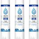 BELVITA Compatible with 4396841 Refrigerator Water Filter, EDR3RXD1, KAD3RXD1, WHR3RXD1, 4396841, 4396710, Filter 3, 46-9083,46-9030, 9030, 9083 Refrigerator Water Filter, 3 Filters