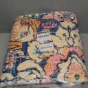 5x7 Boho Area Rug for Living Room,Washable Vintage Area Rugs,Low Pile Soft Floor Carpet,Non-Slip Eco-Friendly Large Rug for Bedroom Kitchen Office,Orange&Cream