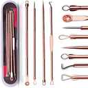 ZTRHYOO Blackhead Remover Pimple Comedone Extractor Tool Best Acne Removal Kit - Treatment for Blemish, Whitehead Popping, Zit Removing for Risk Free Nose Face Skin with Case(Rose, 4 Piece Set)