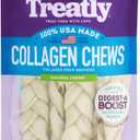 USA Collagen Braids 6-7" Dog Chew Treats - Natural Flavor, 6 Count/1 Pack (EXP 05/31/28)
