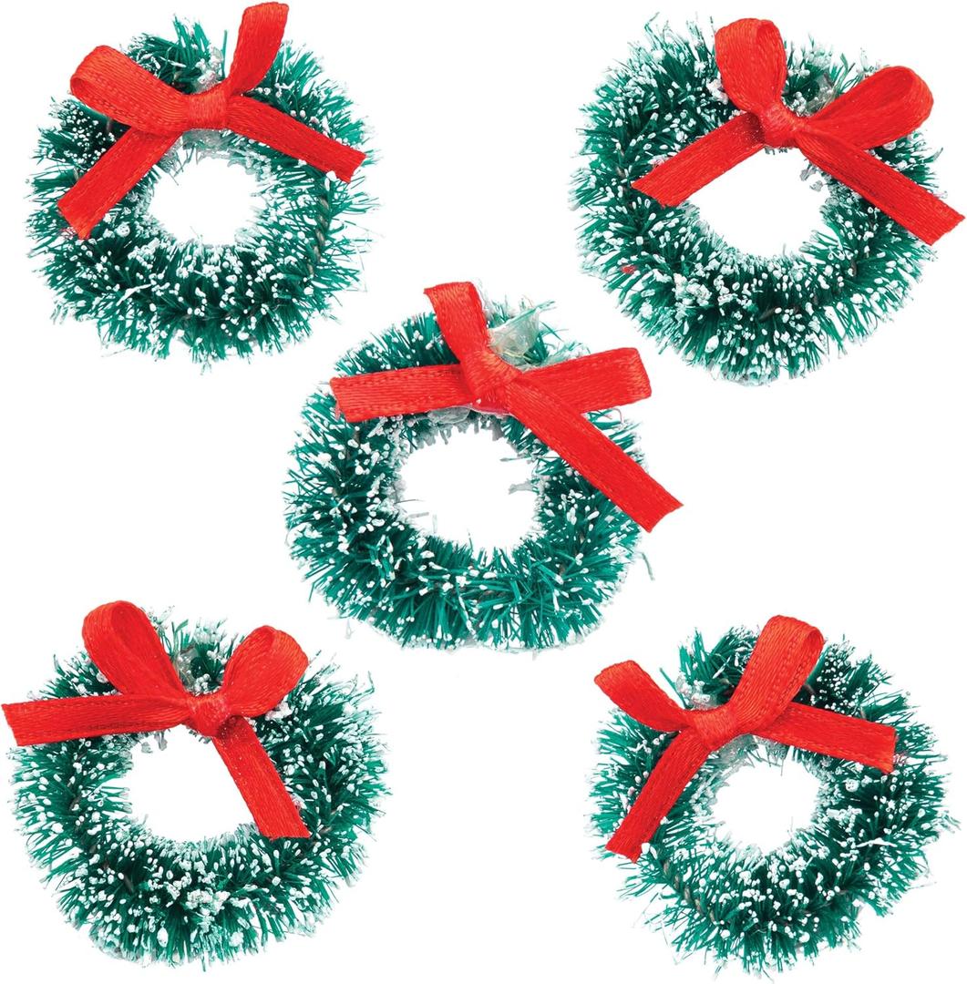 Mini Christmas Trees Wreaths figures
