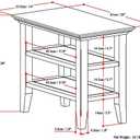 SIMPLIHOME Acadian 14" Wide Solid Wood End Table in Distressed Grey