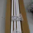 Curtain Rods for Windows 30-62 Inch, 5/8" White Curtain Rods, Stainless Steel Small Curtain Rod for Bedroom, Living Room,Kitchen,Farmhouse, Outdoor Curtain rod White