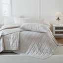 Masaca Oversized King Bedspread 128"x120",Light Khaki Waffle Weave Oversized King Quilt Set 3 Pieces Lightweight Farmhouse Wheat Extra Large California King Bedding Coverlet Ultra Soft