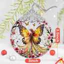Butterfly Fairy Christmas Ornament - Stained Glass, Tree Decor, Gift Exchange Idea