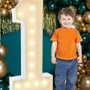 4FT Plastic Marquee Numbers 1 - Light up Numbers Are Made from Corrugated Plastic Board - Quick Assembly Without Tools, Disassembled Components Can Be Used for Photo Wall Decoration, Yard Sale Signs