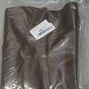 Chouyatou Women's High Waisted Faux Leather Pleated Skirt A Line Knee Length Business Casual Midi Skirt (Medium, Coffee)