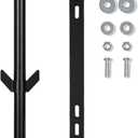 2 Pcs 36'' Yard Sign Stake for Outdoor, Metal Garden Posts with Barbed Anchors, Easy to Install, Rugged, Lightweight & Abjustable 3 Foot Signs Pole for Ground Lawn(Black)