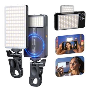 Magnet Phone Light, 160 LED Dual Side Selfie Light Compatible with iPhone Magsafe, 3 Lighting Adjustment Modes, Selfie Lights for iPhone/iPad/Camera/Photography/TikTok/Vlog/Video/Zoom Calls