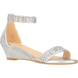 ILLUDE Women's Open Toe Ankle Strap Low Wedge Sandal Comfortable Platform Heeled Sandals (8.5)