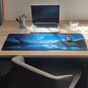 Large Mouse Pad 31.5x11.8 Inch, XXL Gaming Desk Mat with Non-Slip Rubber Base, Natural Scenery Design Mouse Pads for Desktop, Computer, Office & Home Use - Fits Keyboard and Laptop (Starry Mountain)