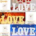 Pooqla LED Marquee Letter Lights, Warm White and Cool White Decorative Lighted Letters, Light Up Alphabet Letters for Boys Girls, Party, Wedding, Bar, Night Light, Birthday Decoration, Letter O