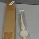 Sumind 11 Inch Beige Velvet Finial Christmas Tree Topper Vintage Spherical Tree Topper Velvet Finial Mid Century Christmas Ornament for Home Xmas Holiday Party Decorations