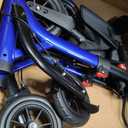 MAXWALK Walkers for Seniors, Rollator Walker with Seat, 10" Rubber Wheels All Terrain Rollator Walker with Backrest, Aluminum Walkers Built-in Cable, Foldable and Adjustable Height for Seniors, Blue
