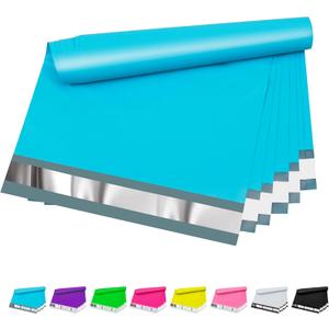 Poly Mailers 10x13 inch 100 Pcs, Blue Plastic Mailing Envelopes with 2.4mil Thickness, Waterproof and Tear-resistant Shipping Bags for Clothing, Tamper Proof Self-Seal Mailers Poly Bags