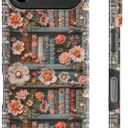 MERRO for iPhone Air Case - Wireless Charging Compatible - Dual-Layer Hard Shell & Silicone Cover - Protective Phone Case with Cute Wildflower Designs for iPhone 17 Air - Blossom Bookshelf Design