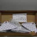 Epicano Corner Shower Caddy Tension Pole-56-115 INCH, 4-Tier Adjustable Shower Shelves with Tension Pole, Rust-Resistant Corner Shower Organizer, Adjustable Bathtub Tub Shampoo Storage, Premium Gray