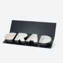 Geoto 21.1"x6"x2" Black/White/Navy Blue Creative Gift Packaging Idea Fillable GRAD Letter Shaped Gift Boxes Wrapping Basket Packaging Boxes(Black)