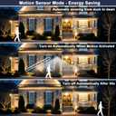 Solar Motion Lights Outdoor 2000LM Security Flood Lights IP67 Waterproof Spot Lights for Yard Porch Garage 1 Pack (Blue, M)