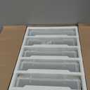 IRIS USA Fits 12" x 12" Paper, 6-Tier Scrapbook Rolling Storage Cart with Organizer for Stationery Vinyl Tools Office Art and Craft Supplies, Yarn, 6 Clear Cases w/Built in Handle - White/Clear