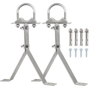 XRDS-RF Antenna Wall Mount 8 Inch Heavy-Duty Stand Off Wall Mast Mount Windproof Antenna Mounting Bracket for TV Antenna Mast ( 2-Leg + 2-Leg)