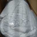 EASELAND Oversized Queen Down Alternative Comforter - Quilted Duvet Insert for All Seasons, Soft Lightweight with Corner Tabs, Summer Winter Warm Bedding, White 9898 Inches