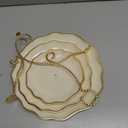 Zosebffej 3 - Tier Golden Decorative Fruit Basket Stand - Elegant Kitchen Centerpiece for Desserts & Snacks - Stylish Display Rack for Countertop & Table - Perfect for Parties & Holidays (Ivory)