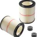 17816 Filter for Craftsman Shop Vac 9-17816 Replacement Filter Fits 5 Gallon and Larger Vacuum Cleaner Wet Dry Air Filter 917816 Filter 2 Pack