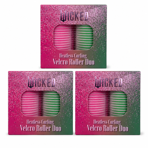 Wicked Heatless Curling Velcro Roller Duo, 3 Pcs