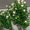 NETAP Outdoor Artificial Flowers UV Resistant, 20 Bundles Fake Realistic Floral Greenery Plants for Outside Porch, Window Boxes, Garden, Yard, Inside Home Table Decor, White