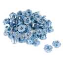 T Nuts M10 50Pcs Threaded Inserts T-Nuts, Zinc-Plated Steel 4 Pronged Tee Nut for Wood, Rock Climbing Holds Cabinetry
