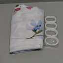 Riyidecor Wildflower Shower Curtain 60Wx72H Inch Watercolor Botanical Floral Flowers Green Leaves Plant Nature Botany for Girls Women Cute Bathroom Decor Fabric Polyester Waterproof 12 Pack Hooks