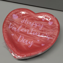 Pack of 2 24 Pcs Happy Valentine's Day Plates - Red Pink Heart Shaped Paper Plates, Disposable Love Heart Dinner Dessert Plate Tableware for Valentines Day Anniversary Wedding Party Supplies, 7.5 x 7.5 Inch
