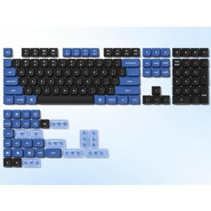 dagaladoo Low Profile keycaps for Mechanical Keyboard,Double Shot Key caps,PBT mx Gaming keycap Set,Dark Blue/Black/Light Blue Custom Key caps for Cherry Gateron MX Switches60% 65% 75% 96% 100%