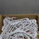 Hooks Plastic Hangers with Cascading Magic Space Saving Collapsible Extenders Closet Storage Rack Organizer for Everyday Use on Shirts, Coats, Pants, Dress, Skirts, Etc. (50 Pack) (White) (9x16)