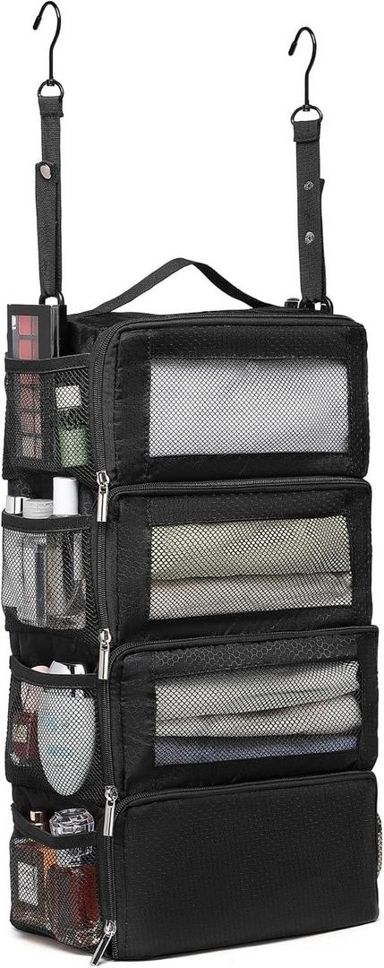 Suitcase Organizer Travel Bags Organizer for Luggage Compression Hanging Packing Cubes for Travel Carry on Closet (Bag Only) (Small, Black)
