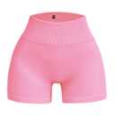 WXUP HOPS Women Athletic Shorts-High Waisted Butt Lifting Workout Pants-Seamless Scrunch Biker Shorts for Gym,Yoga,and Running(Pink S) (Pink, S)