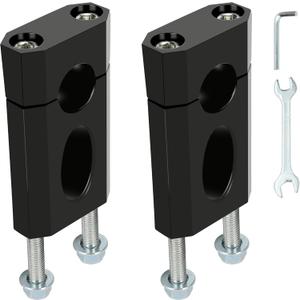 Mini Bike Handlebar Risers 7/8 22mm Bike Handlebar Riser Replacement for Coleman BT200X CT200U-EX Trailmaster MB200 Mega Moto 80 105 Razor MX650 Apollo SSR 110 125 Dirt Pit Bike Motorcycle Part (black)