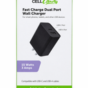 CELL CANDY Fast Charge Dual Port Wall-Charger 15Watts 3 Amps