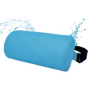 REEZEIVI 1Pack Headrest Pillow for Patio Chaise Lounge, Chaise Lounge Pillows Outdoor 3D air mesh with Elastic Band, Quick Drying and Washable Spa Pillow for Recliner, Beach Chair, Office Chair Blue