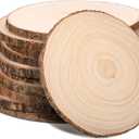 Tioncy 10 Pack Large Wood Slices for Centerpieces Unfinished Rounds Wood Slabs for Tables Decor Natural Wooden Circle for DIY Crafts Rustic Wedding Centerpiece Decor (12-13 Inch)