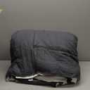 TEKAMON All Season Reversible Queen Comforter Winter Warm Summer Soft Quilted Down Alternative Duvet Insert Corner Tabs, Machine Washable Luxury Fluffy Collection for Hotel, White/Gray 88''88''