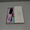 Cordless Hair Straightener Brush for Travel, 200 Million Negative Ionic Portable Hair Straightener Comb for Women with LED Display & 3 Temps, 30s Fast Heating USB Charging Smooth Frizz(Purple)