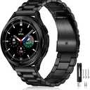 Lerobo Stainless Steel Band Compatible with Samsung Galaxy Watch 8 7 6 5 4 FE 40mm 44mm 45mm/Galaxy Watch 8 Classic 6 4 Classic 43mm 47mm 42mm 46mm, 20mm Metal Replacement Band for Men Women