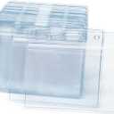 100 Pcs Clear Plastic Horizontal Name Badge ID Card Holders