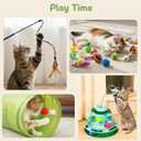 22 PCS Cat Toy Assortment with Crinkle Tunnel, Interactive Cat Toys Variety Pack for Indoor Cats, Kitten Toy Set with Mouse Toy, Feather Toy, Crinkle Balls & Tunnel Toys