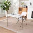 3ft Rectangular Folding Table for All-Occasion, Foldable Table with HDPE Tabletop and Steel Legs, Durable and Stable Small Folding Table, Perfect for Camping, Picnic, Party, Indoor & Outdoor