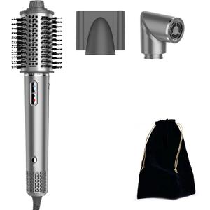FENTGO Hair Dryer Brush Volumizer 3 in 1 Hot Air Styler for Women: High-Speed Blow Dry Brush for Volume, Straightening and Fast Drying (Grey)