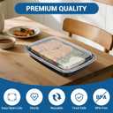 50-Pack 24 oz Reusable Meal Prep Containers 1 Compartment Food Storage Containers with Lids, Bento Box, Stackable, Microwave/Dishwasher/Freezer Safe, BPA Free
